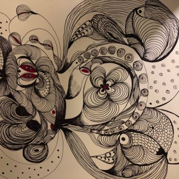 Drawing titled "The symbiotic" by Anna Kruger, Original Artwork
