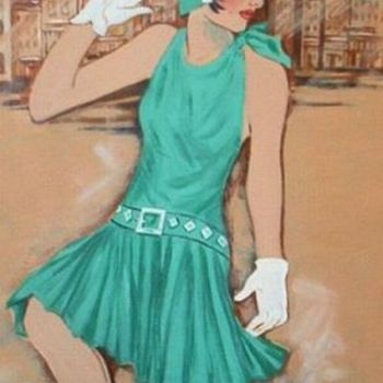 Drawing titled "Broadway Babe" by Lenore Schenk, Original Artwork, Other