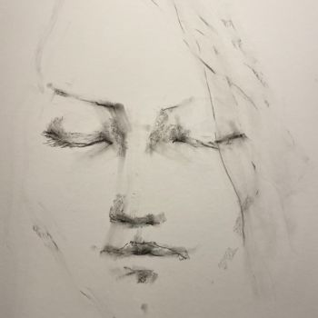 Dessin intitulée "Face 3" par Marin, Œuvre d'art originale, Pastel