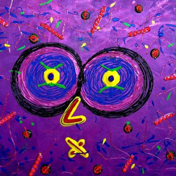 Malerei mit dem Titel "Hypnose" von Nine, Original-Kunstwerk, Acryl