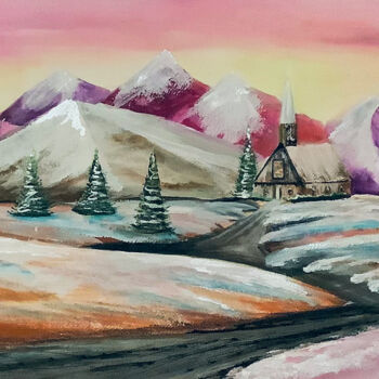 Painting titled "Winter Wonders" by Artistry By Ajanta, Original Artwork, Watercolor