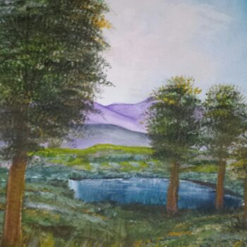 Ζωγραφική με τίτλο "Landscape 3" από Artistry By Ajanta, Αυθεντικά έργα τέχνης