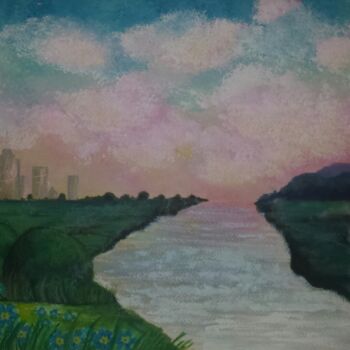Painting titled "Amazing Outlook" by Artistry By Ajanta, Original Artwork, Watercolor