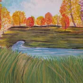 Peinture intitulée "October's Virtual P…" par Artistry By Ajanta, Œuvre d'art originale, Aquarelle