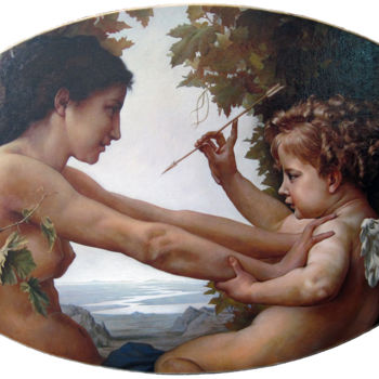 Pintura intitulada "Copy of The Girl De…" por Sergey And  Vera, Obras de arte originais, Óleo