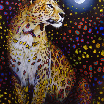 Painting titled "Full Moon Dreams" by Sergey And  Vera, Original Artwork, Oil