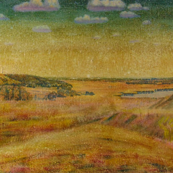 Ζωγραφική με τίτλο "Against the sun" από Sergey And  Vera, Αυθεντικά έργα τέχνης, Λάδι Τοποθετήθηκε στο Άλλος άκαμπτος πίνακ…