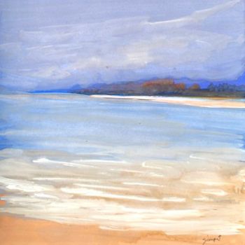 Malerei mit dem Titel "Sea scape Guhaghar…" von Sampat Nayakawadi, Original-Kunstwerk