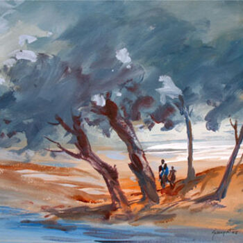 Painting titled "Landscape 04" by Sampat Nayakawadi, Original Artwork