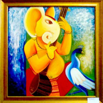 Malarstwo zatytułowany „Ganesha” autorstwa Shikha Agnihotri Pandey, Oryginalna praca