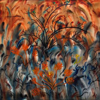 Peinture intitulée "Burnt steppe" par Padun V.M., Œuvre d'art originale, Aquarelle