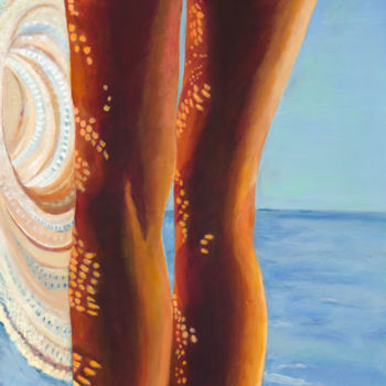 Pittura intitolato "Beachwalker" da Vasu Tolia, Opera d'arte originale, Acrilico