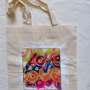 "Sac#11 - Art it's L…" başlıklı Tekstil Sanatı Grazy B tarafından, Orijinal sanat, Sprey boya