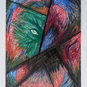 Peinture intitulée "Darkness as true as…" par Artizennamy, Œuvre d'art originale, Crayon Monté sur Carton