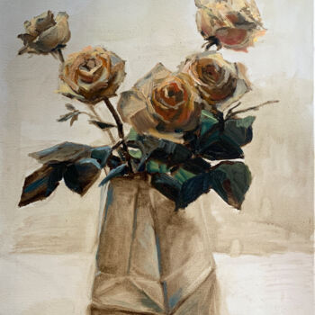 Painting titled "Gift #1" by Artkaminskaya, Original Artwork, Oil