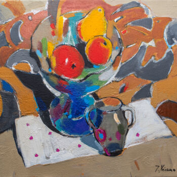 Peinture intitulée "Ваза і бокал" par Igor Khilko, Œuvre d'art originale, Acrylique