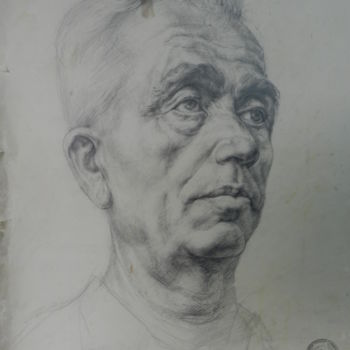 Drawing titled "The men" by Artan Kola, Original Artwork, Pencil
