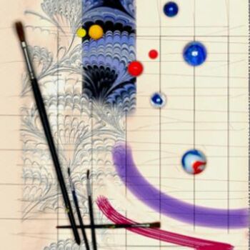 Digitale Kunst mit dem Titel "The Jazz Palette" von Ted Luna, Original-Kunstwerk