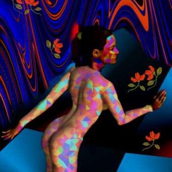 Цифровое искусство под названием "PSYCH-E-DELIA" - Ted Luna, Подлинное произведение искусства
