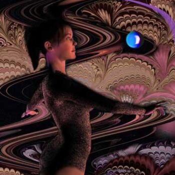 Digitale Kunst mit dem Titel "DREAMWORLD" von Ted Luna, Original-Kunstwerk