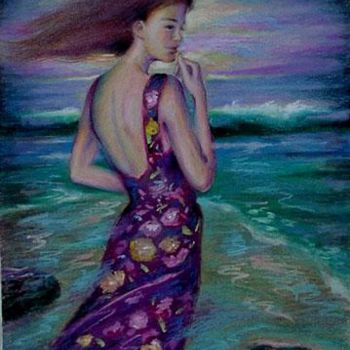 Malerei mit dem Titel "Seawind" von Ted Luna, Original-Kunstwerk, Öl