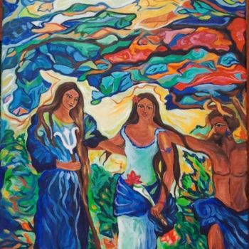 Painting titled "Trio" by Laure Toral, Original Artwork