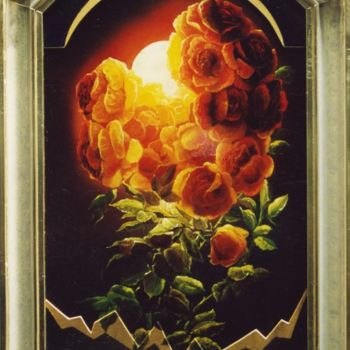 Painting titled "Rózsalovag, Rose Kn…" by Levente Bihari, Original Artwork