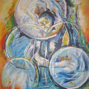 Peinture intitulée "vision de la salama…" par Art'Lexis, Œuvre d'art originale