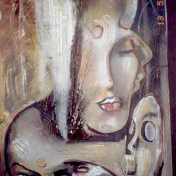 Peinture intitulée "double face" par Art'Lexis, Œuvre d'art originale, Huile