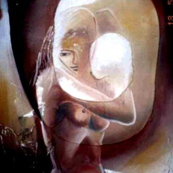 Peinture intitulée "mirroir de femme" par Art'Lexis, Œuvre d'art originale, Huile