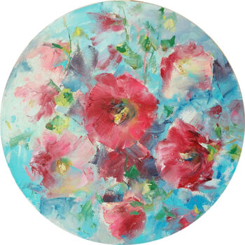 Painting titled "Harmony" by Olesya Lopatina, Original Artwork, Oil Mounted on Wood Stretcher frame