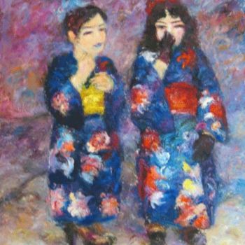 Картина под названием "В кимоно" - Misha Shkanin, Подлинное произведение искусства