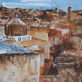 Painting titled "Fes vue des toits" by Zaim Atid, Original Artwork