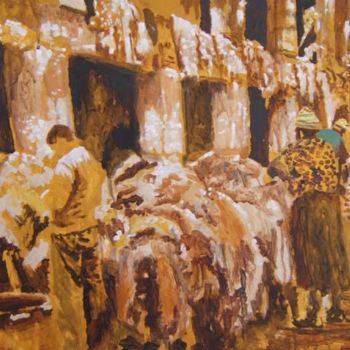 Painting titled "Tannerie ( Etude 3 )" by Zaim Atid, Original Artwork