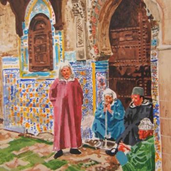 Painting titled "Madrasat El Atarine" by Zaim Atid, Original Artwork