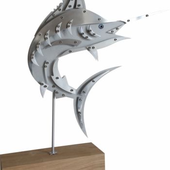 Sculpture titled "Espadon sculpture" by Nathalie Robin (ArtMetal), Original Artwork, Aluminium Mounted on Aluminium