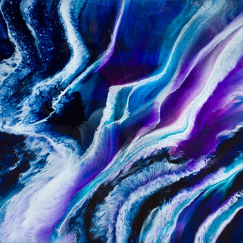 Peinture intitulée "Purple" par Artmmargo, Œuvre d'art originale, Autre