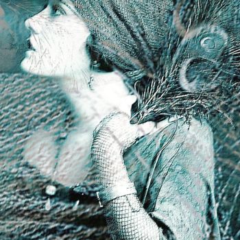 Collages intitulée "20 ies Serie Woman…" par Art Moé, Œuvre d'art originale, Travail numérique 2D Monté sur Aluminium