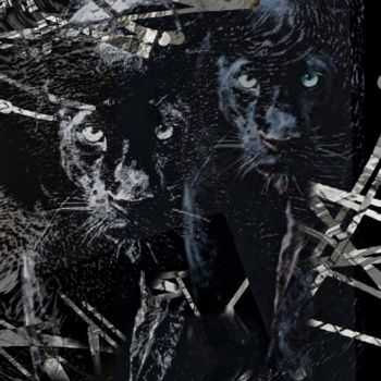 Digitale Kunst mit dem Titel "Panther" von Art Moé, Original-Kunstwerk, 2D digitale Arbeit