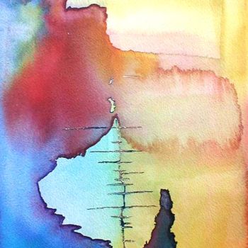 Ζωγραφική με τίτλο "Colors" από Art Moé, Αυθεντικά έργα τέχνης, Ακουαρέλα