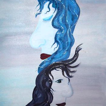 Картина под названием "Duality" - Art Moé, Подлинное произведение искусства, Акрил
