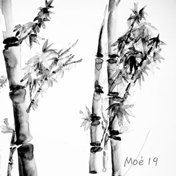 Painting titled "Sumi-e" by Art Moé, Original Artwork, Ink