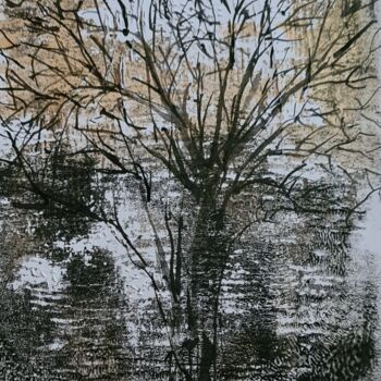 Pintura titulada "Silent tree" por Art Moé, Obra de arte original, Acrílico Montado en Cartulina