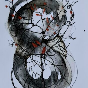 "2023_Abstract minia…" başlıklı Tablo Art Moé tarafından, Orijinal sanat, Mürekkep