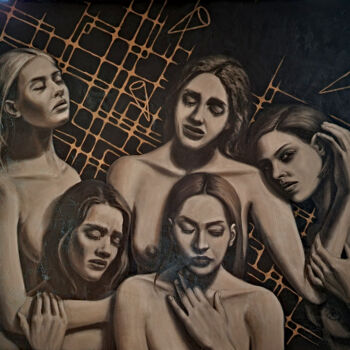 Painting titled "Salpaad's daughters" by Artmoods Tp, Original Artwork, Oil