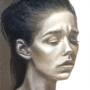 Disegno intitolato "Pastel portrait 052…" da Artmoods Tp, Opera d'arte originale, Pastello