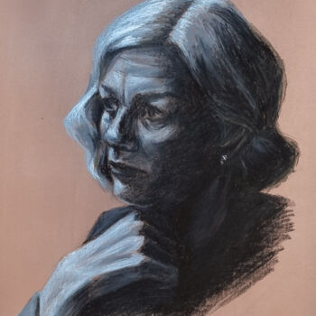 Desenho intitulada "Oil pastel portrait…" por Artmoods Tp, Obras de arte originais, Pastel