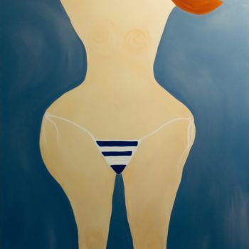 Картина под названием "Bain de mer à Deauv…" - Nasso, Подлинное произведение искусства, Акрил Установлен на Деревянная рама…