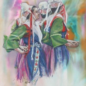 Painting titled "A Plougastel-Daoulas" by Nelly Bernet, Original Artwork