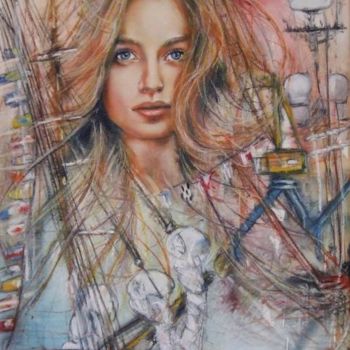 Pintura titulada "Portrait brestois" por Nelly Bernet, Obra de arte original